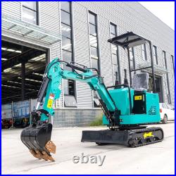 MMS Mini Excavator 1Ton Digger 13.5HP 360° Rotation Roll Cage Free Thumb
