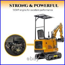 MMS Mini Excavator 360° Rotating 1 Ton 13.5HP EPA Engine Compact Digger