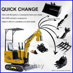 MMS Mini Excavator 360° Rotating 1 Ton 13.5HP EPA Engine Compact Digger