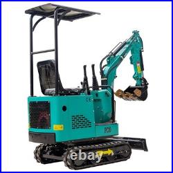 MMS Mini Excavator 360° Rotating 1 Ton 13.5HP EPA Engine Compact Digger