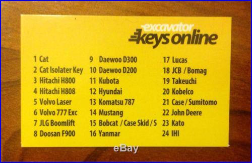 Master Key Set (24 keys) for Heavy Plant incl. Caterpillar, Komatsu and Hitachi