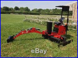 Micro Mini Excavator AX36 PRO with 3 Buckets and 8in Auger Drive Brand New