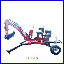 Mini Excavator 15HP 2024New Gas Powered Towable Backhoe Digger Free shipping