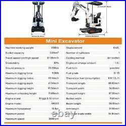 Mini Excavator 1Ton Diggers B&S Engine + 5 Attachments Excavator Free Delivery
