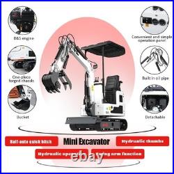 Mini Excavator 1Ton Diggers B&S Engine + 5 Attachments Excavator Free Delivery