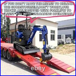 Mini Excavator 1Ton Diggers EPA Engine + 3 Attachments Excavator Free Delivery
