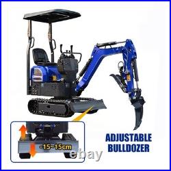 Mini Excavator 1Ton Diggers EPA Engine + 3 Attachments Excavator Free Delivery