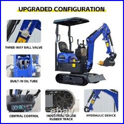 Mini Excavator 1Ton Diggers EPA Engine + 3 Attachments Excavator Free Delivery