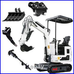 Mini Excavator 1Ton Pilot System Diggers B&S Engine with Attachments Auger Drill Mini Excavator 1Ton Pilot System Diggers B&S Engine with Attachments Auger Drill