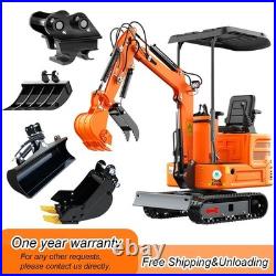Mini Excavator 1Ton Pilot System Diggers B&S Engine with Attachments Free Ship