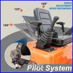 Mini Excavator 1Ton Pilot System Diggers B&S Engine with Attachments Free Ship