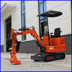 Mini Excavator 1Ton Pilot System Diggers B&S Engine with Attachments Free Ship