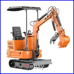 Mini Excavator 1Ton Pilot System Diggers B&S Engine with Attachments Free Ship