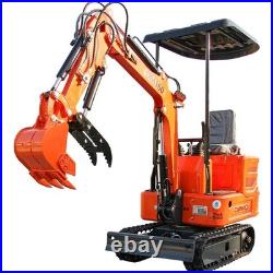 Mini Excavator 1.2Ton Digger 13.5hp Gas Tracked Crawler B&S Engine Free Ship EPA
