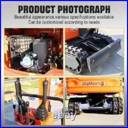 Mini Excavator 1.2Ton Digger 13.5hp Gas Tracked Crawler B&S Engine Free Ship EPA