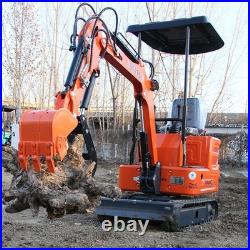 Mini Excavator 1.2Ton Digger 13.5hp Gas Tracked Crawler B&S Engine Free Ship EPA