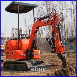Mini Excavator 1.2Ton Digger 13.5hp Gas Tracked Crawler B&S Engine Free Ship EPA