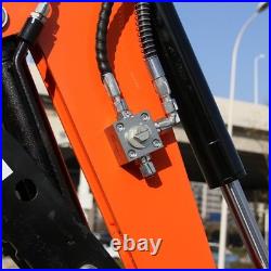 Mini Excavator 1.2Ton Digger 13.5hp Gas Tracked Crawler B&S Engine Free Ship EPA