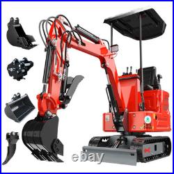 Mini Excavator 1.4Ton Digger 11.5hp Kubota Diesel Pilot System EPA Engine USA +4