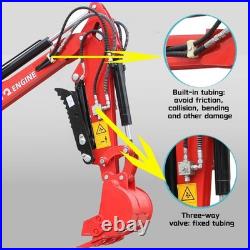 Mini Excavator 1.4Ton Digger 11.5hp Kubota Diesel Pilot System EPA Engine USA +4