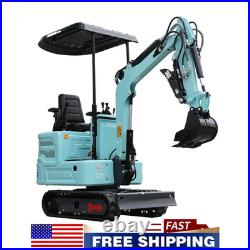 Mini Excavator 1.4Ton Digger Kubota Diesel Engine Tracked Crawler FREE SHIPPING