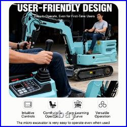 Mini Excavator 1.4Ton Digger Kubota Diesel Engine Tracked Crawler FREE SHIPPING