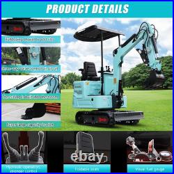 Mini Excavator 1.4Ton Digger Kubota Diesel Engine Tracked Crawler FREE SHIPPING