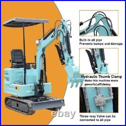 Mini Excavator 1.4Ton Track Diggers KUBOTA Diesel Engine with 200mm Auger Drill