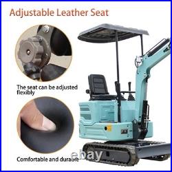 Mini Excavator 1.4Ton Track Diggers KUBOTA Diesel Engine with 200mm Auger Drill