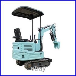 Mini Excavator 1.4Ton Track Diggers KUBOTA Diesel Engine with 200mm Auger Drill
