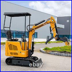 Mini Excavator 1.5Ton Digger 18HP Crawler B&S Gas Engine EPA + Hydraulic + Hitch