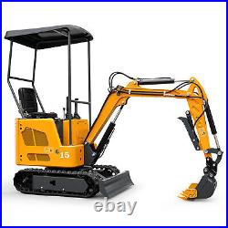 Mini Excavator 1.5Ton Digger 18HP Crawler B&S Gas Engine EPA + Hydraulic + Hitch