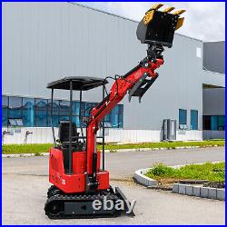 Mini Excavator 1.5 Ton Digger 13.5hp Crawler B&S EPA Gas Hydraulic Thumb 3300LB