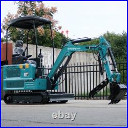 Mini Excavator 1.8Ton Kubota Engine 4000 lbs Crawler Digger Diesel Free Shipping