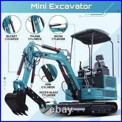 Mini Excavator 1.8Ton Kubota Engine 4000 lbs Crawler Digger Diesel Free Shipping