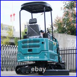 Mini Excavator 1.8Ton Kubota Engine 4000 lbs Crawler Digger Diesel Free Shipping