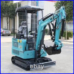 Mini Excavator 1.8 Ton Digger 4000Ibs Diesel Crawler KUBOTA + grabber Free Ship