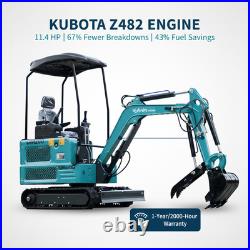 Mini Excavator 1.8 Ton-Kubota Diesel Engine, Tracked Digger, Pilot Control Digger
