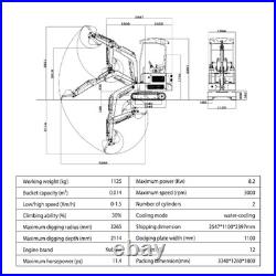 Mini Excavator 1.8 Ton-Kubota Diesel Engine, Tracked Digger, Pilot Control Digger