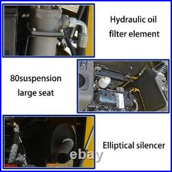 Mini Excavator 1.8 Ton Tracked Digger KUBOTA Diesel Engine Side Swing USA Stock