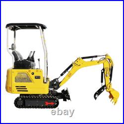 Mini Excavator 1.8 Ton Tracked Digger KUBOTA Diesel Engine Side Swing USA Stock