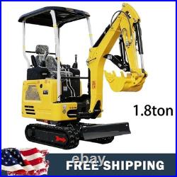 Mini Excavator 1.8 Ton Tracked Digger KUBOTA Diesel Engine Track Digger US
