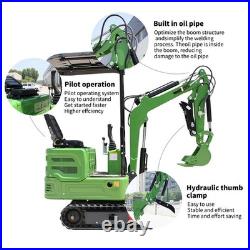 Mini Excavator 1 Ton 13.5hp B&S EPA Gas Engine Tracked Crawler Digger Free Ship
