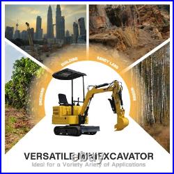Mini Excavator 1 Ton 13.5hp Mini Digger Crawler Track Gas EPA Engine USA Stock
