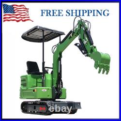 Mini Excavator 1 Ton B&S EPA Gasoline Engine 13.5HP Hydraulic Thumb Clamp USA
