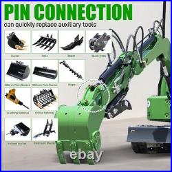 Mini Excavator 1 Ton B&S EPA Gasoline Engine 13.5HP Hydraulic Thumb Clamp USA