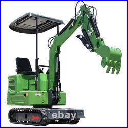 Mini Excavator 1 Ton B&S EPA Gasoline Engine 13.5HP Hydraulic Thumb Clamp USA