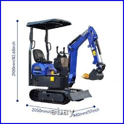 Mini Excavator 1 Ton Digger 12hp Gas Tracked Crawler RATO EPA Engine Thumb clip