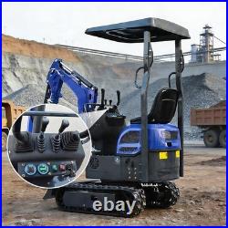 Mini Excavator 1 Ton Digger 12hp Gas Tracked Crawler RATO EPA Engine Thumb clip
