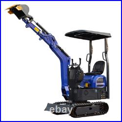 Mini Excavator 1 Ton Digger 12hp Gas Tracked Crawler RATO EPA Engine Thumb clip